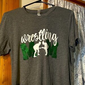 Bella Canvas Gray Graphic Tee with Wrestling Design